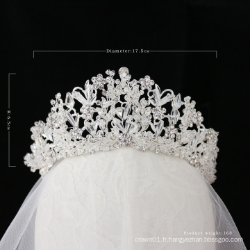 2020 nouveau style de mariage couronne de cristal diadème de mariée grande couronne de reconstitution historique